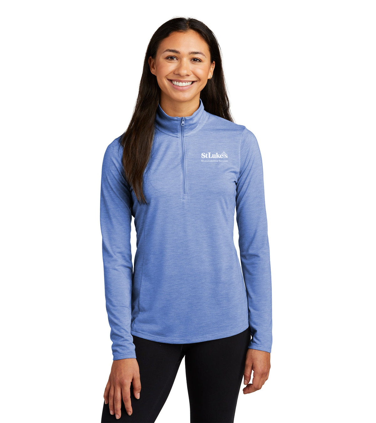 Ladies Sport-Tek PosiCharge Tri-Blend Wicking 1/4-Zip Pullover - LST407 - MSK