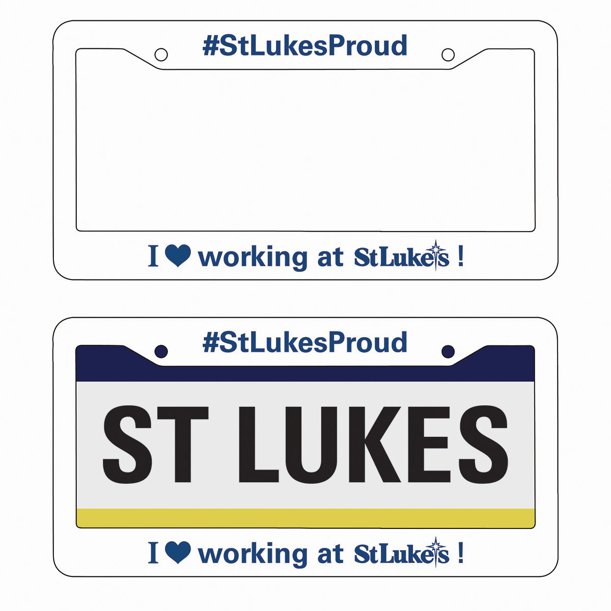 License Plate Frame - I Love St. Luke's