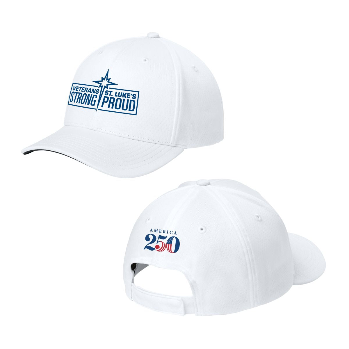 St. Luke's Proud Mesh Stretch-Tek Adjustable Cap - STC71 - Veteran