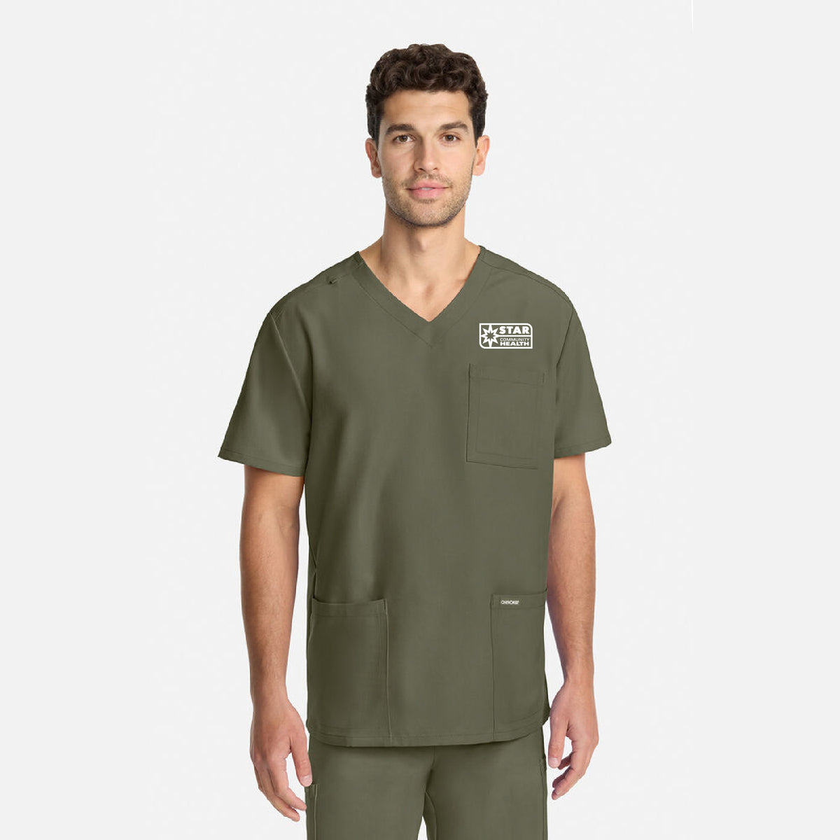 Cherokee Men's 3-Pocket V-Neck Top - CK783A