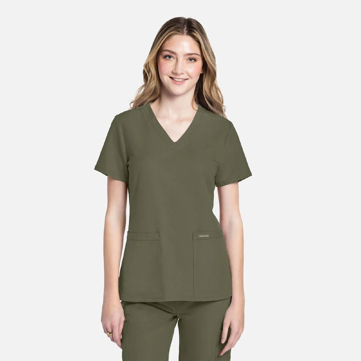 Cherokee Women's Rounded V-Neck Scrub Top - CK953A