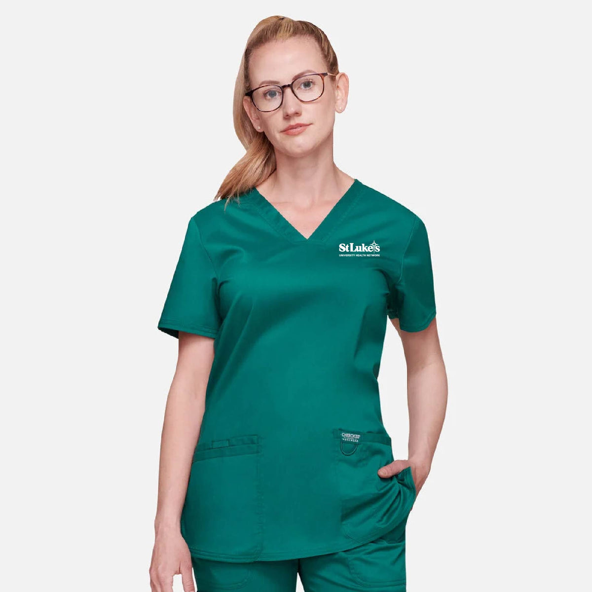 Cherokee Women's 3-Pocket V-Neck Stretch Scrub Top - WW620