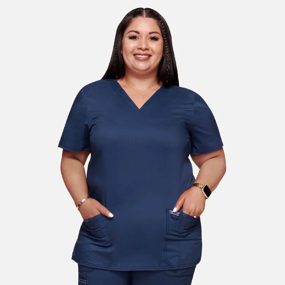 Cherokee Women's 3-Pocket V-Neck Stretch Scrub Top - WW620