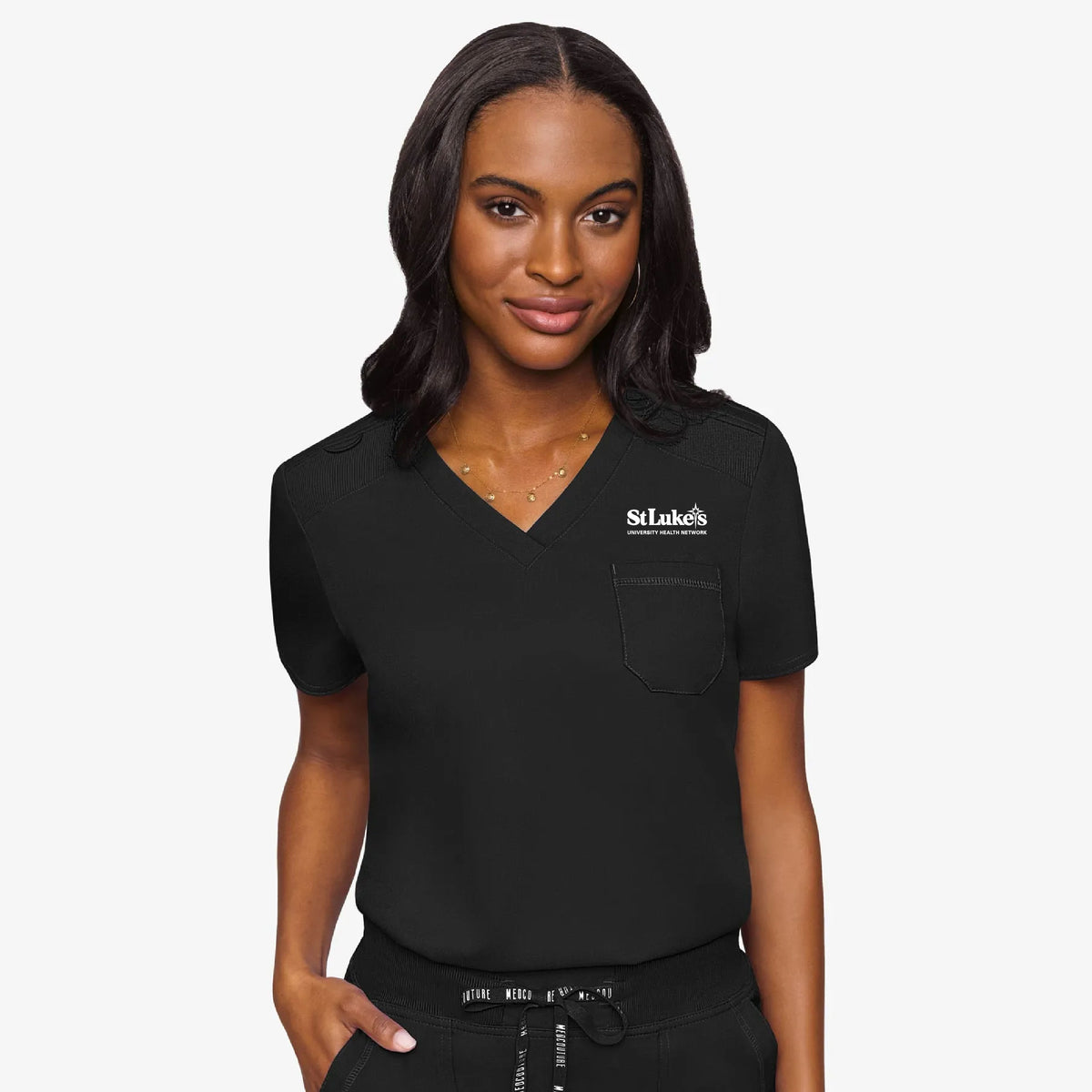 Med Couture Women's Tuck In Solid Scrub Top - MC7448