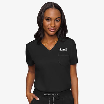 Med Couture Women's Tuck In Solid Scrub Top - MC7448