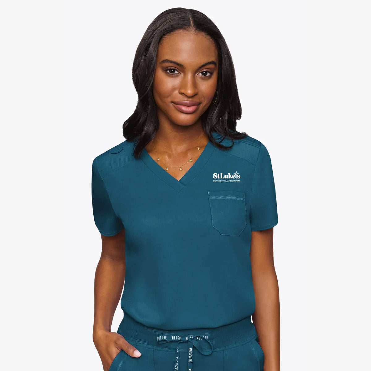 Med Couture Women's Tuck In Solid Scrub Top - MC7448