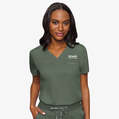 Med Couture Women's Tuck In Solid Scrub Top - MC7448