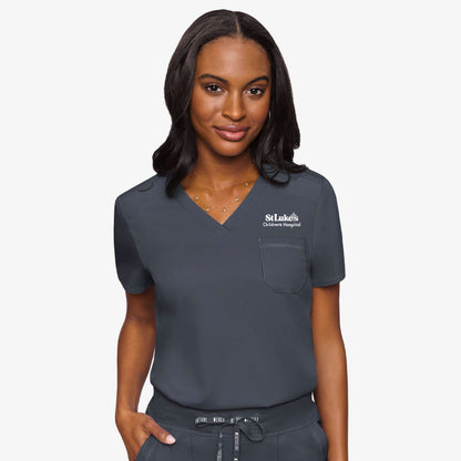Med Couture Women's Tuck In Solid Scrub Top - MC7448