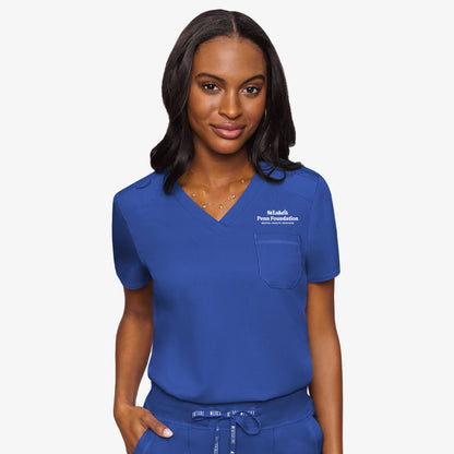 Med Couture Women's Tuck In Solid Scrub Top - MC7448