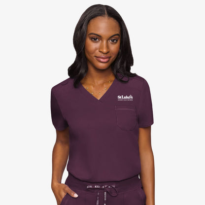 Med Couture Women's Tuck In Solid Scrub Top - MC7448