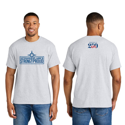 St. Luke's Proud DryBlend 50/50 Short Sleeve T-Shirt - 8000 - Veteran
