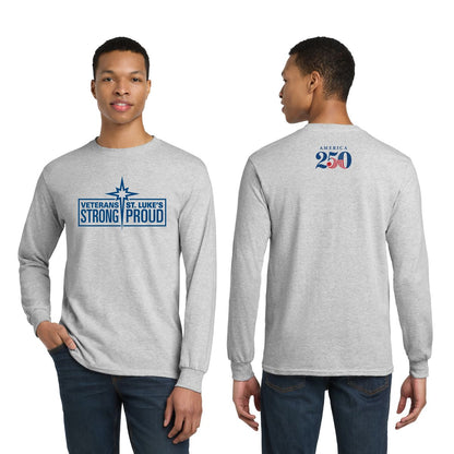 St. Luke's Proud DryBlend 50/50 Long Sleeve T-Shirt - 8400 - Veteran