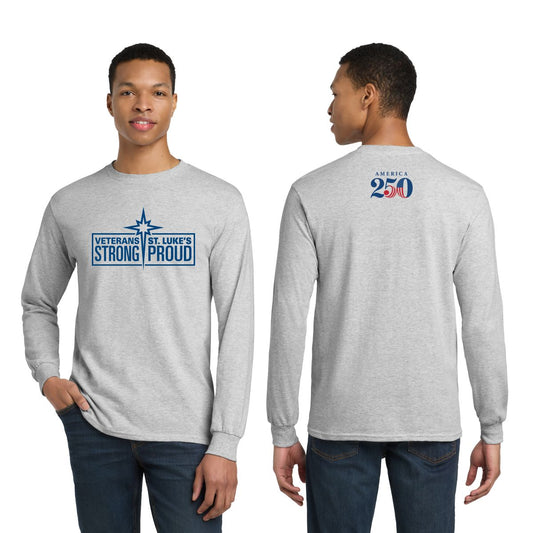 St. Luke's Proud DryBlend 50/50 Long Sleeve T-Shirt - 8400 - Veteran