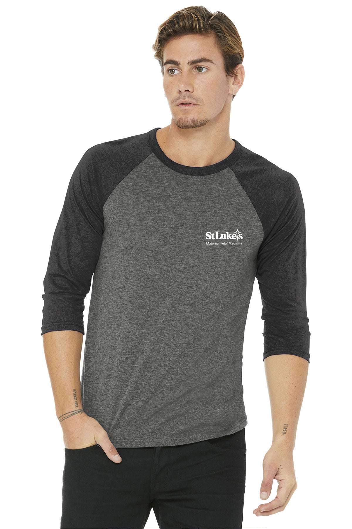 BELLA+CANVAS Unisex 3/4-Sleeve Baseball Tee - BC3200 - FetalMed