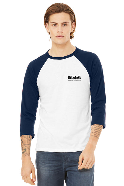 BELLA+CANVAS Unisex 3/4-Sleeve Baseball Tee - BC3200 - FetalMed