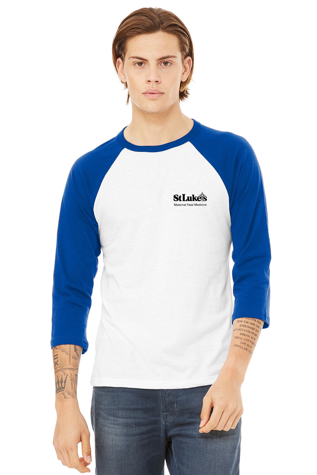 BELLA+CANVAS Unisex 3/4-Sleeve Baseball Tee - BC3200 - FetalMed