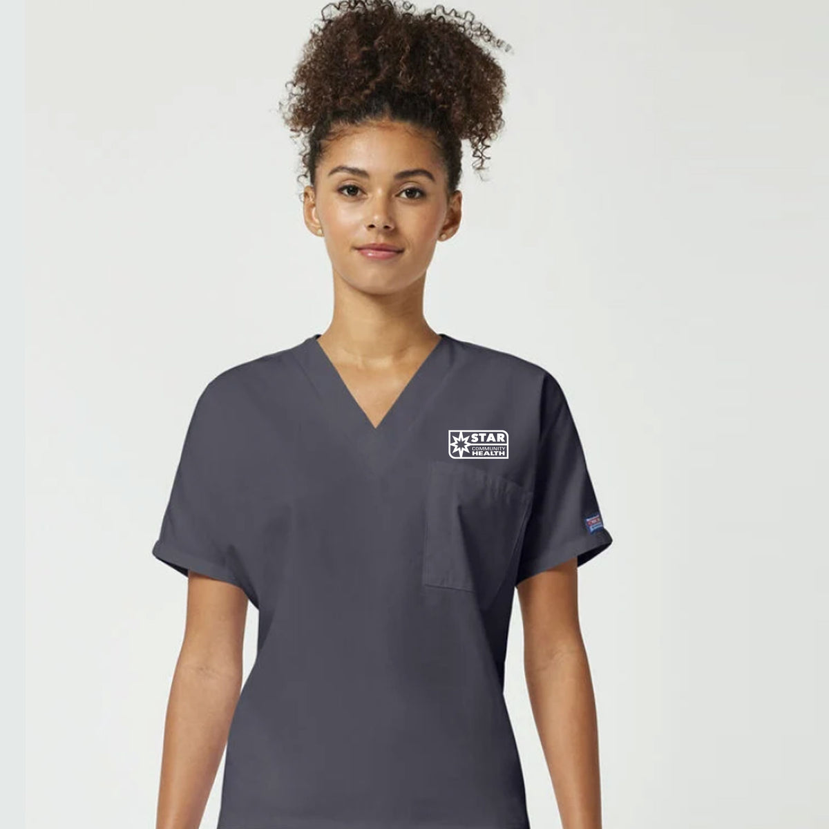 Unisex V-Neck 1-Pocket Scrub Top - CK-4777