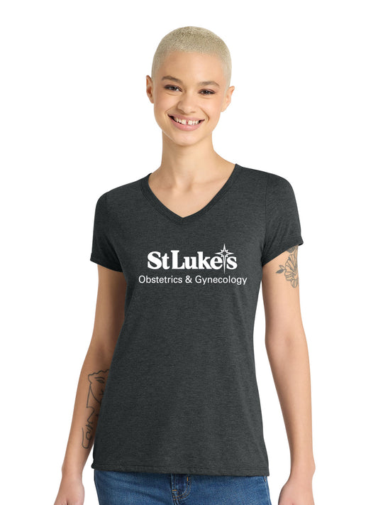 District Women’s Perfect Tri V-Neck Tee - DM1350L - OBGYN