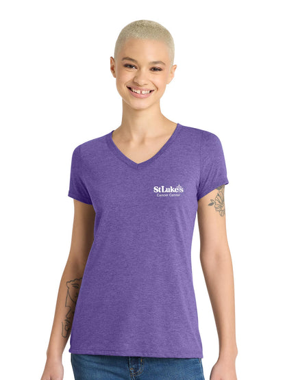 District Women’s Perfect Tri V-Neck Tee - DM1350L - Cancer Center
