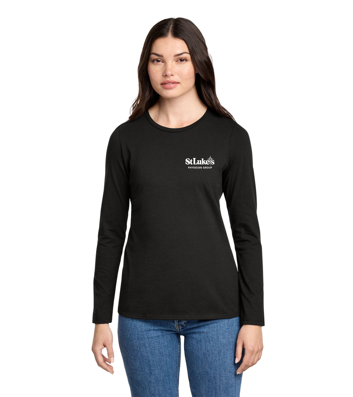 Ladies District Perfect Blend CVC Long Sleeve Tee - DT110 - SLPG