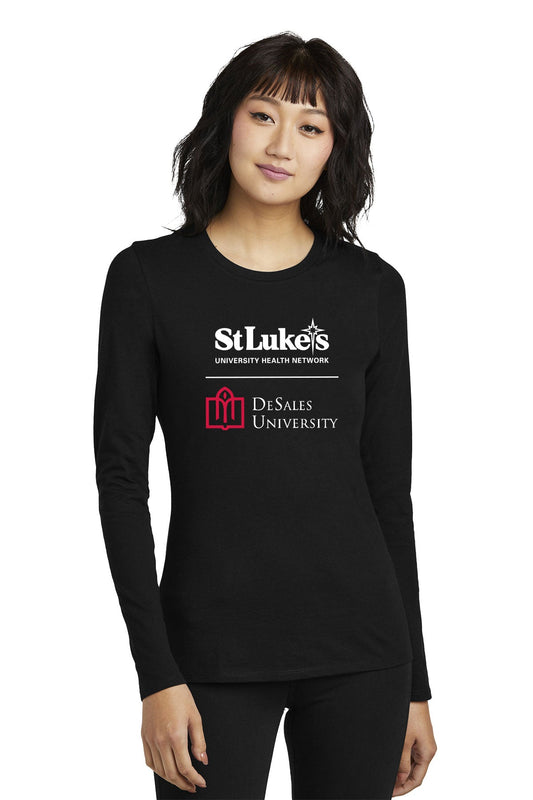 District Women's Perfect Blend CVC Long Sleeve Tee - DT110 -  NAP - DeSales