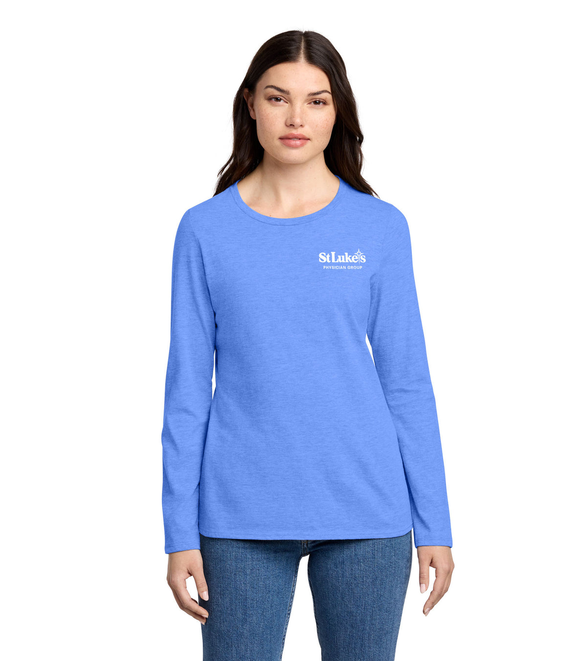 Ladies District Perfect Blend CVC Long Sleeve Tee - DT110 - SLPG