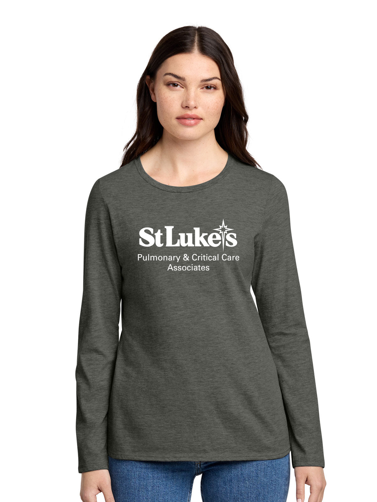 Ladies District Perfect Blend CVC Long Sleeve Tee - DT110 - PC-Care