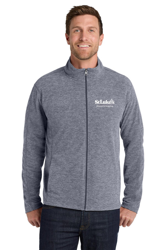 Men's Port Authority Heather Microfleece Full-Zip Jacket - F235 - WomensImg
