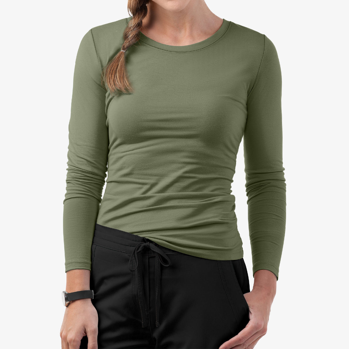 Healing Hands Melissa Women’s STRETCH Long Sleeve Knit Underscrub (No Logo) - HE5047