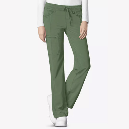 Cherokee Infinity Women's 4-Pocket STRETCH Drawstring Straight Leg Scrub Pants - 1123A - Petite
