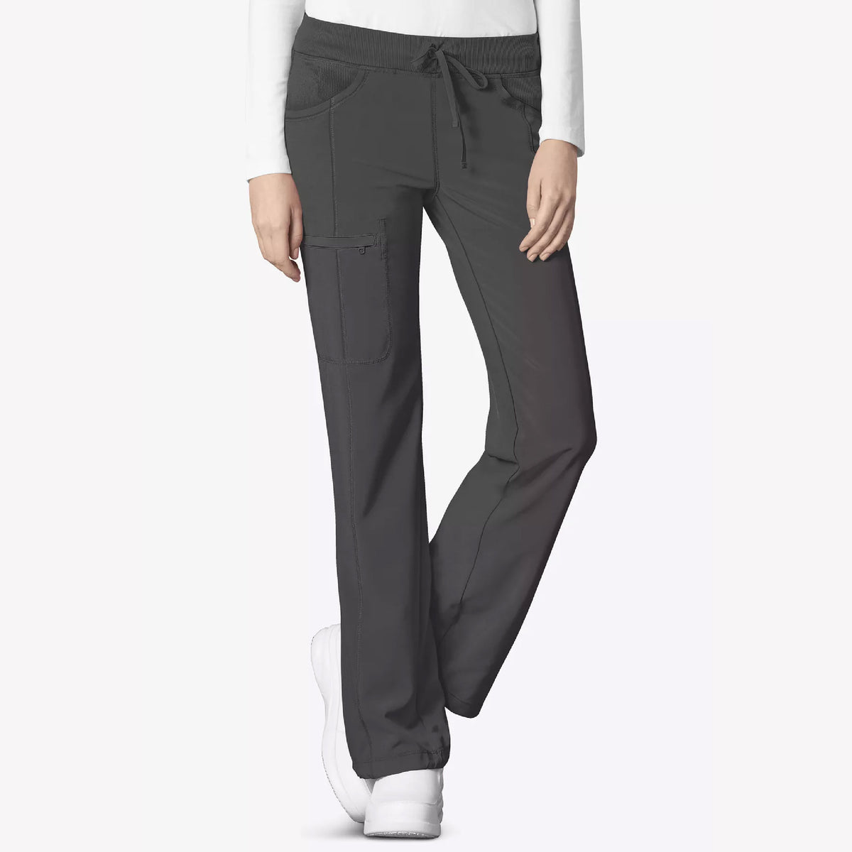 Cherokee Infinity Women's 4-Pocket STRETCH Drawstring Straight Leg Scrub Pants - 1123A - Petite