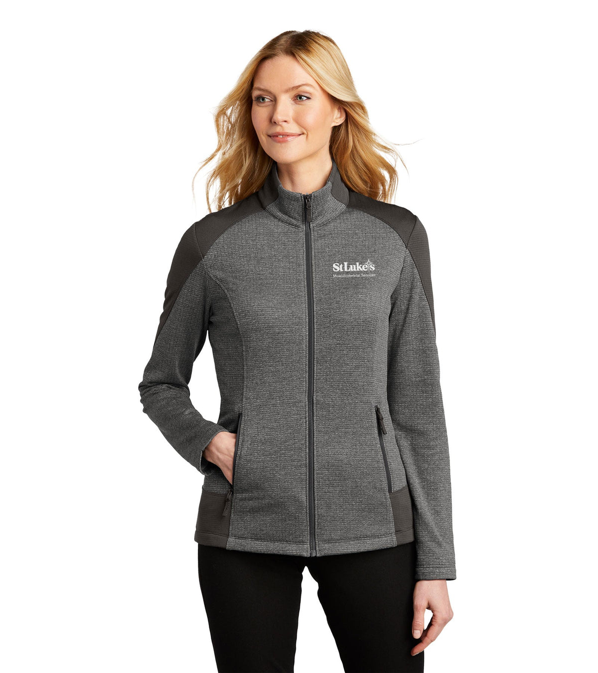 Ladies Port Authority Grid Fleece Jacket - L239 - MSK