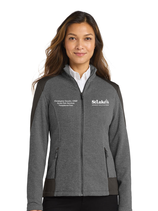Ladies Port Authority Grid Fleece Jacket - L239 - Acute Pain