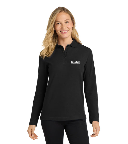 Port Authority® Women's Silk Touch™ Long Sleeve Polo - L500LS - Forensic