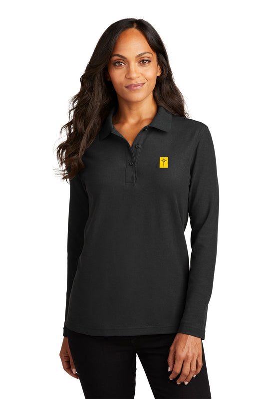 Port Authority® Women's Silk Touch Long Sleeve Polo - L500LS - Leadership