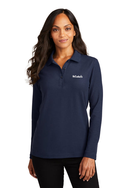Port Authority® Women's Silk Touch Long Sleeve Polo - L500LS - Leadership