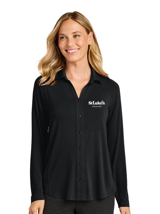 Port Authority Women’s Luxe Knit Button Tunic - LK5602 - PC-Care