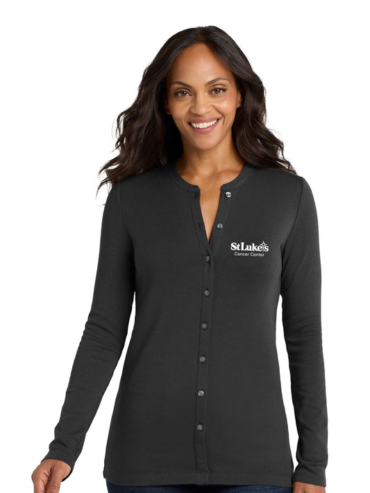 Port Authority Women's Concept Stretch Button-Front Cardigan - LM1008 - Cancer Center