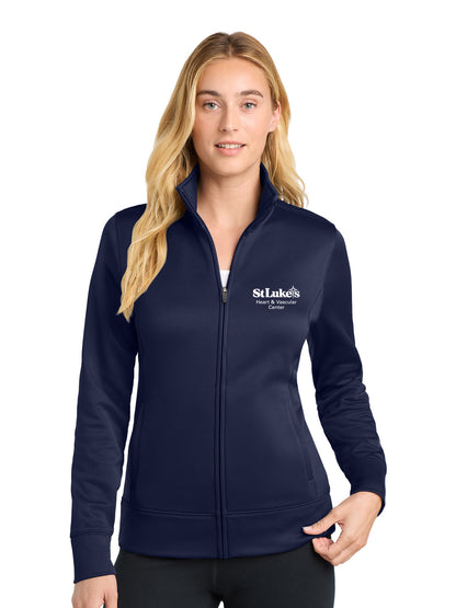 Ladies Sport-Tek Sport-Wick Fleece Full-Zip Jacket - LST241 - Cardiovascular