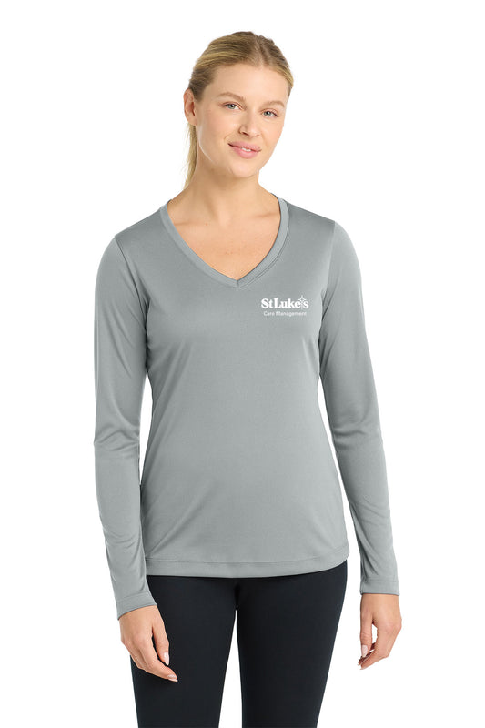 Sport-Tek Women's Long Sleeve PosiCharge Competitor V-Neck Tee - LST353LS - Care Management
