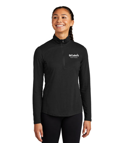 Ladies Sport-Tek PosiCharge Tri-Blend Wicking 1/4-Zip Pullover - LST407 - Plastic
