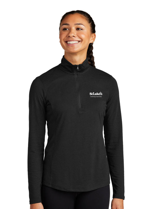 Ladies Sport-Tek PosiCharge Tri-Blend Wicking 1/4-Zip Pullover - LST407 - Cardiovascular