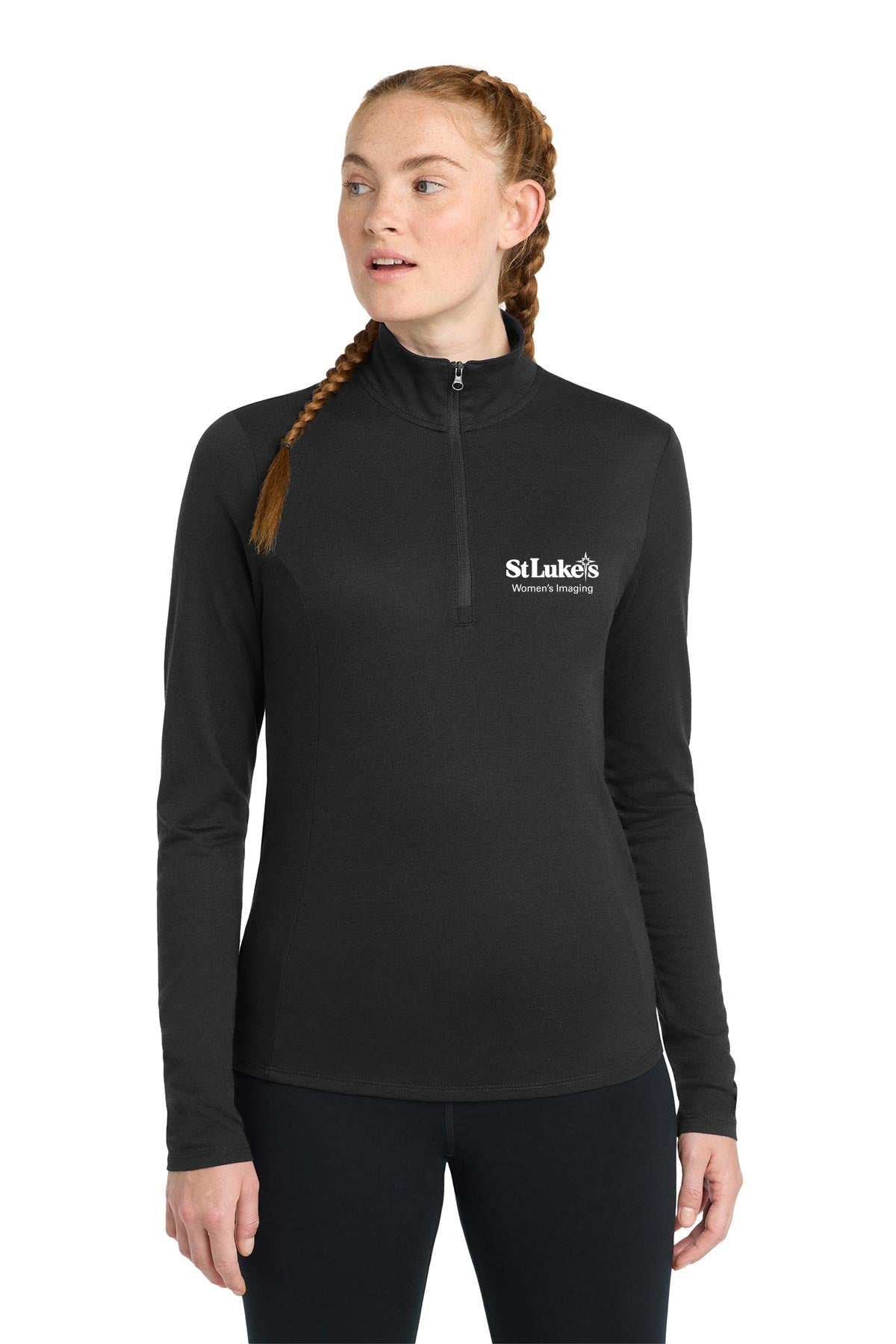 Ladies Sport-Tek PosiCharge Tri-Blend Wicking 1/4-Zip Pullover - LST407 - WomensImg
