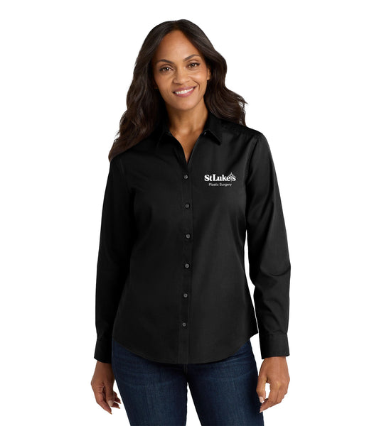 Women's Long Sleeve Carefree Poplin Shirt - LW100 - Plastic