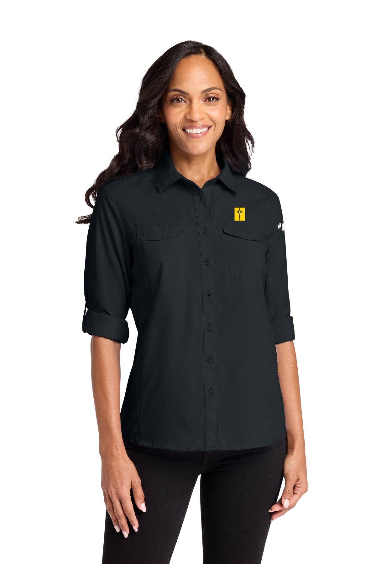 Port Authority Women's Long Sleeve UV Daybreak Shirt - LW960 - Leadership