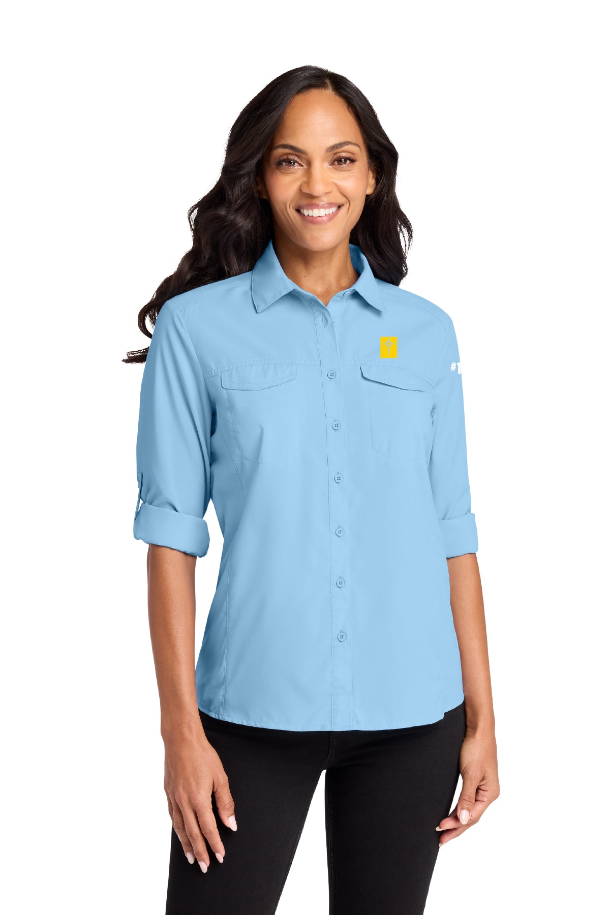 Port Authority Women's Long Sleeve UV Daybreak Shirt - LW960 - Leadership