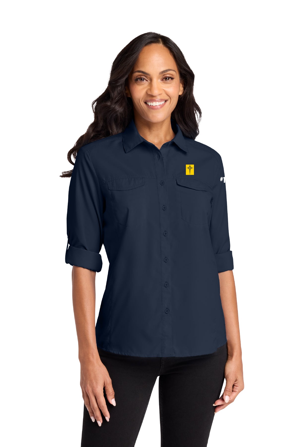 Port Authority Women's Long Sleeve UV Daybreak Shirt - LW960 - Leadership