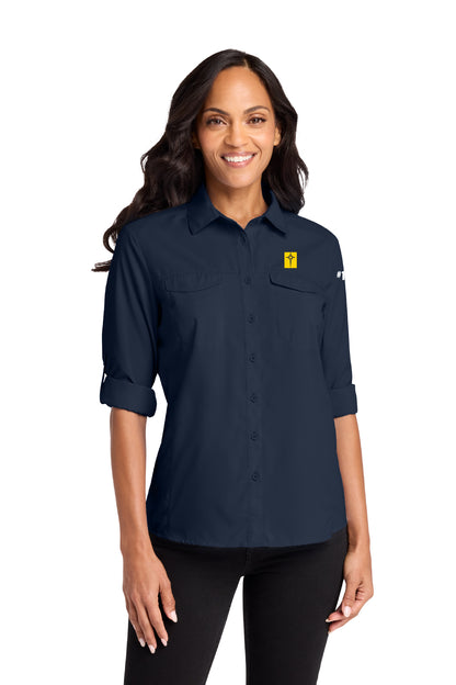 Port Authority Women's Long Sleeve UV Daybreak Shirt - LW960 - Leadership