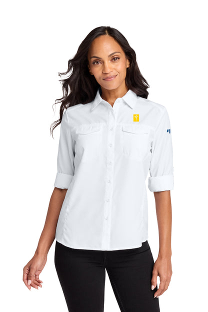 Port Authority Women's Long Sleeve UV Daybreak Shirt - LW960 - Leadership
