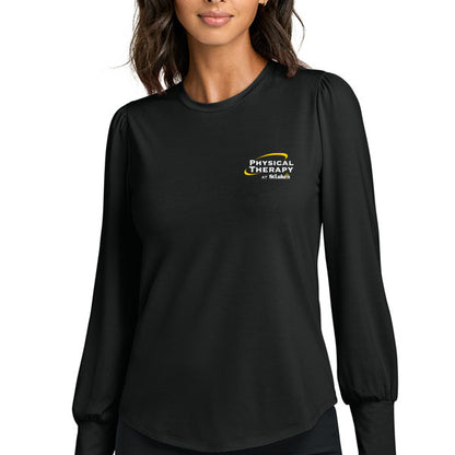Women’s Stretch Jersey Long Sleeve Blouson Top - MM1019 - SLPT